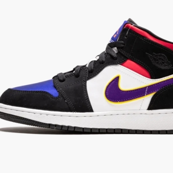 Lakers Nike Air Jordan 1 Mid SG OG Top 3 Size 6.5Y - Picture 11 of 11